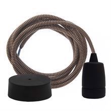 Dusty Latte Snake cable 3 m. w/black Copenhagen
