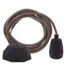 Dusty Latte Snake cable 3 m. w/black Facet