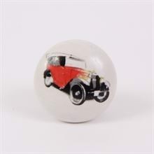 Knob with red car