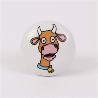 Knob with cow
