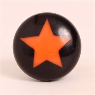 Black knob w/orange star