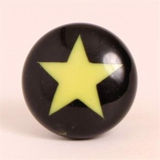 Black knob w/lime green star