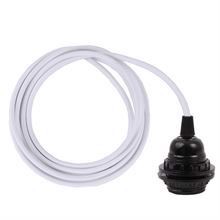White cable 3 m. w/bakelite lamp holder w/2 rings E27