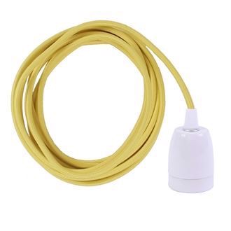 Yellow cable 3 m. w/white porcelain