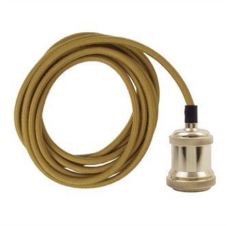 Dusty Curry cable 3 m. w/brass lamp holder E27