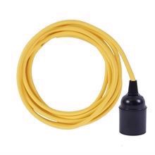 Dark yellow cable 3 m. w/bakelite lamp holder