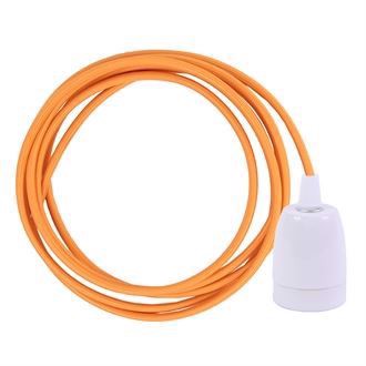 Pale orange cable 3 m. w/white porcelain