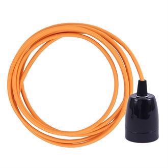 Pale orange cable 3 m. w/black porcelain