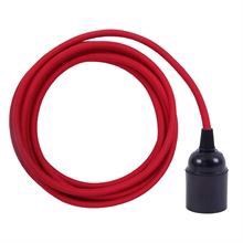 Dusty Dark red cable 3 m. w/bakelite lamp holder