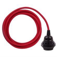 Dusty Dark red cable 3 m. w/bakelite lamp holder w/2 rings E27