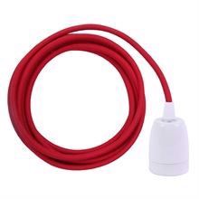 Dusty Dark red cable 3 m. w/white porcelain