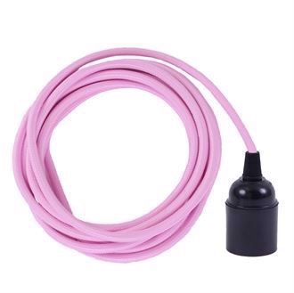 Pale pink cable 3 m. w/bakelite lamp holder