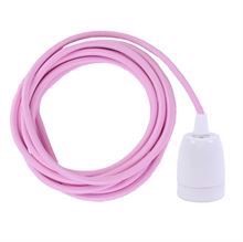 Pale pink cable 3 m. w/white porcelain