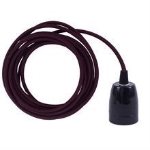 Aubergine cable 3 m. w/black porcelain