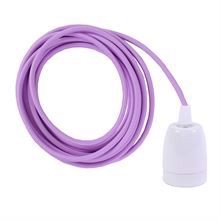 Lilac cable 3 m. w/white porcelain