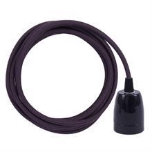 Dusty Deep purple cable 3 m. w/black porcelain