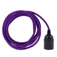 Purple cable 3 m. w/bakelite lamp holder