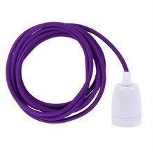Purple cable 3 m. w/white porcelain