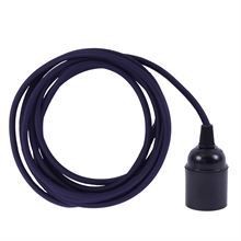Navy blue cable 3 m. w/bakelite lamp holder