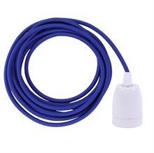 Cobalt blue cable 3 m. w/white porcelain
