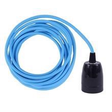 Clear blue cable 3 m. w/black porcelain