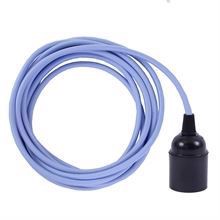 Pale blue cable 3 m. w/bakelite lamp holder