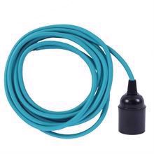 Turquoise cable 3 m. w/bakelite lamp holder