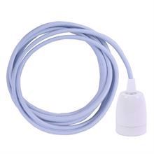 Dusty Baby blue cable 3 m. w/white porcelain
