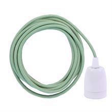 Dusty Apple green cable 3 m. w/white porcelain