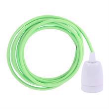 Spring green cable 3 m. w/white porcelain