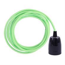 Spring green cable 3 m. w/black porcelain