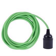 Lime green cable 3 m. w/bakelite lamp holder