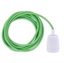 Lime green cable 3 m. w/white porcelain