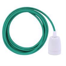 Hot green cable 3 m. w/white porcelain