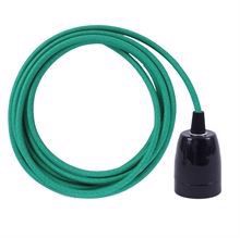 Hot green cable 3 m. w/black porcelain
