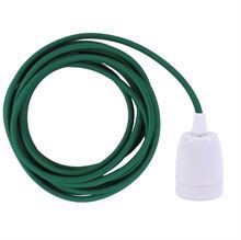 Dark green cable 3 m. w/white porcelain