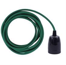 Dark green cable 3 m. w/black porcelain