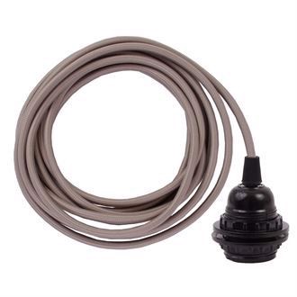 Sand cable 3 m. w/bakelite lamp holder w/2 rings E27