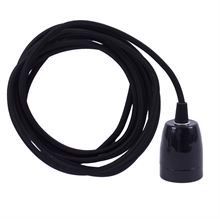 Black cable 3 m. w/black porcelain