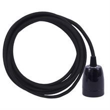 Dusty Black cable 3 m. w/black porcelain