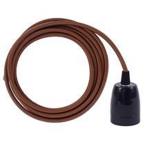Dark copper cable 3 m. w/black porcelain