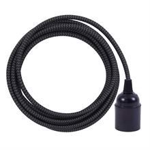 Grey Snake cable 3 m. w/bakelite lamp holder