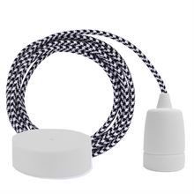 Black Pepita cable 3 m. w/white Copenhagen