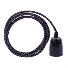 Grey Pepita cable 3 m. w/black porcelain