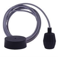 Black Stripe cable 3 m. w/black Plisse