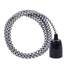 White Pepita cable 3 m. w/black porcelain