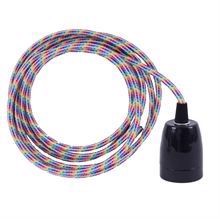 White Rainbow cable 3 m. w/black porcelain