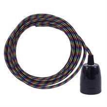Black Multi cable 3 m. w/black porcelain