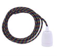 Black Rainbow cable 3 m. w/white porcelain