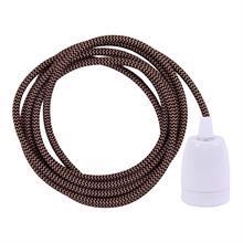 Copper Snake cable 3 m. w/white porcelain